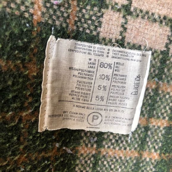 Brooks Brothers Vintage Wool Plaid Interior Long Trench Winter Coat Jacket Tan - Picture 12 of 16